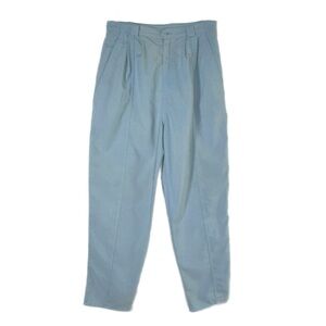 American Weekend Women’s 90’s Vintage High Pleated Waist Light Blue Pants